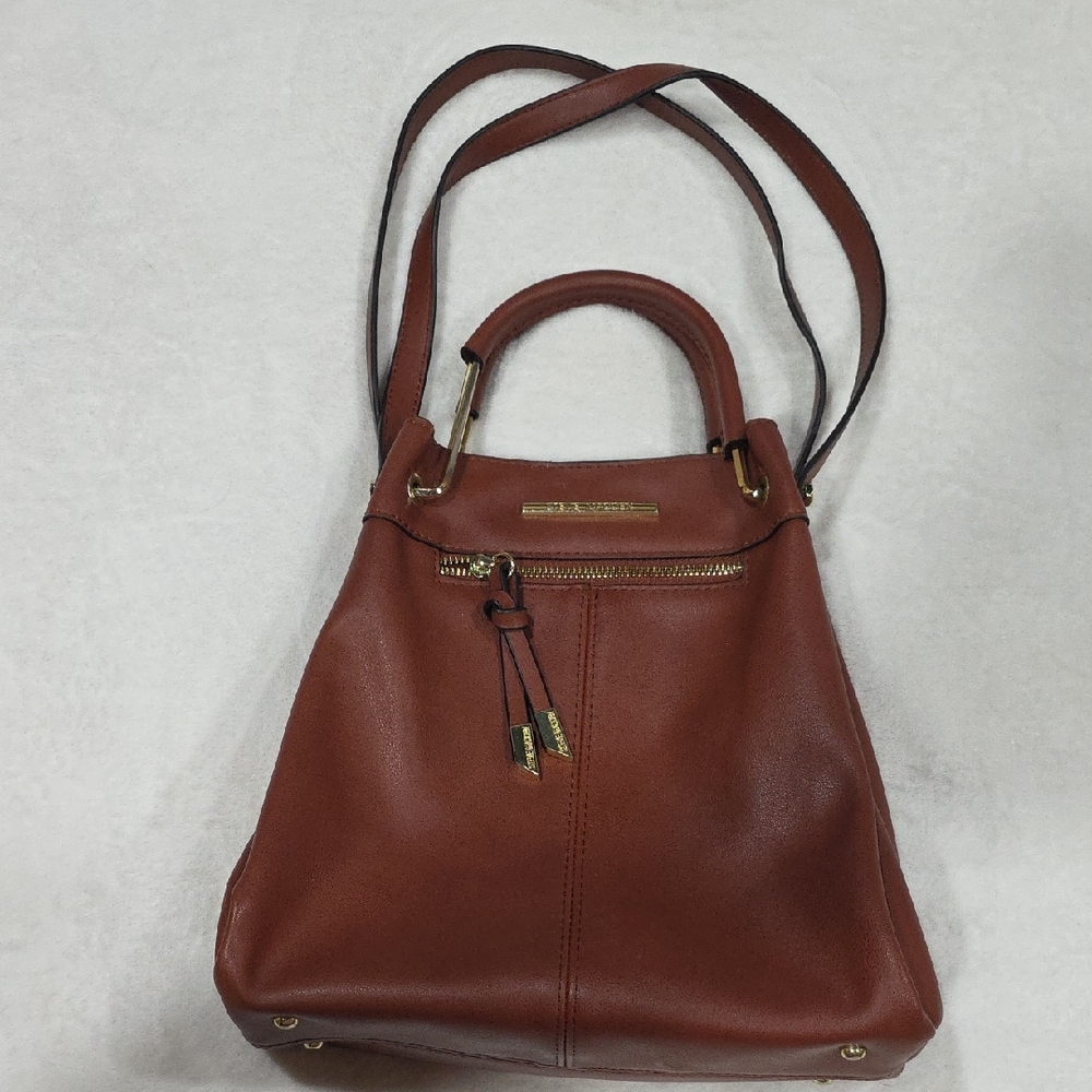 Steve Madden Brown and Gold Hobo Bag with Leather Finish